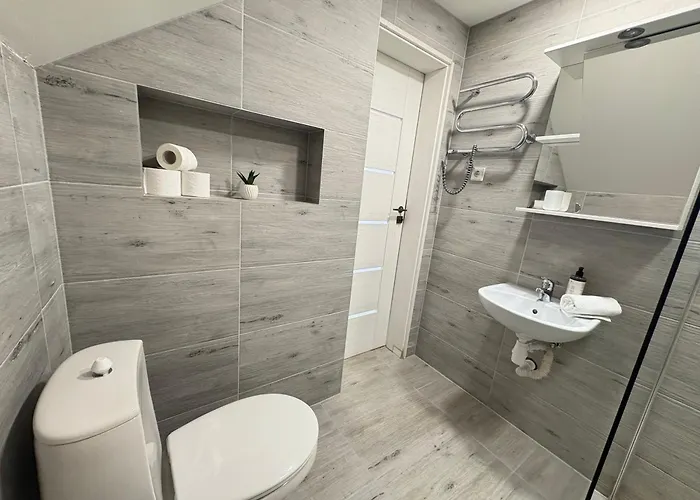 Classic Blue Studio-palanga Center, Private Bathroom No 31 * Паланга